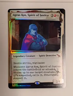 MTG - Agrus Kos, Spirit of Justice - MKM - M - Invisible Ink Showcase - 383 - Image 1