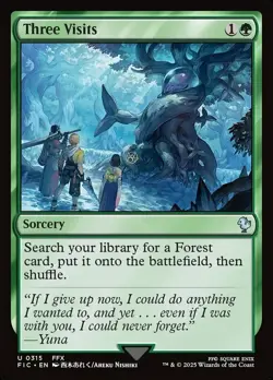 [1x] Three Visits Near Mint, English UB: Final Fantasy Commander MTG Magic - Image 1