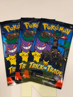3x Trick or Trade BOOster 2024 ® 3 Buste Halloween ® Pokemon ® Inglese ® SEALED - Image 1