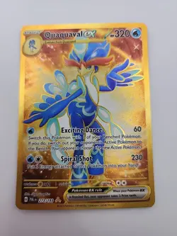 Pokemon Holo Full Art Gold Quaquaval EX 273/193 Paldea Evolved NM/M - Image 1