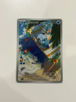 Oshawott 105/086 NM White Flare Illustration Rare Pokemon TCG - Image 1