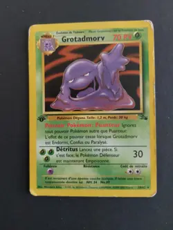 Carte Pokemon Grotadmorv 28/62 Fossile Edition 1 ED1 VF FR - Image 1