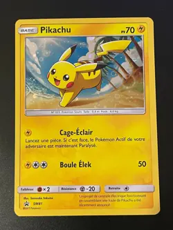 Carte Pokemon Pikachu Holo PROMO Soleil et Lune FR - SM81 - Image 1