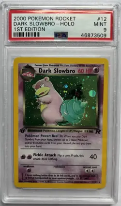 2000 POKEMON ROCKET #12 DARK SLOWBRO HOLO 1ST EDITION PSA 9 - Image 1