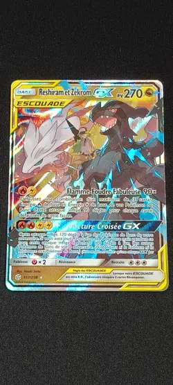 Reshiram et Zekrom GX 157/236 Escouade Carte Pokemon Eclip. Cosmique - Occasion - Image 1
