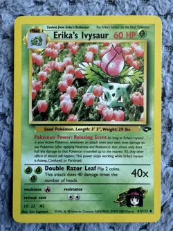 Erika's Ivysaur 41/132 Uncommon Gym Challenge WOTC Pokemon Card LP+ - Image 1