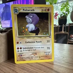 Pokemon Poliwrath 9/75 Neo Discovery Holo Rare English 90 HP Stage 2 Card - Image 1