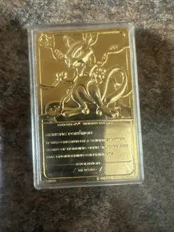 Pokemon 23K Gold Plated Mewtwo Trading Card 1999 Burger King Limited Edition - Image 2