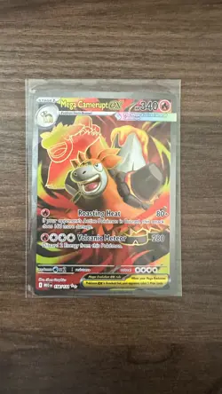 Mega Camerupt ex 156/132 Me01: Mega Evolution Holo Pokemon TCG Card A - Image 1