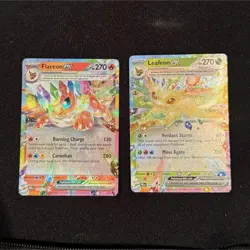 Pokemon TCG EX Foil Lot 2 Flareon EX 006/132 Leafeon EX 007/132 English Card - Image 1