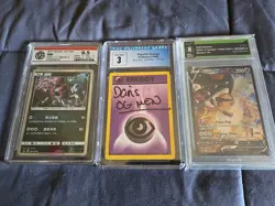 Lot Of 3 Graded Cards Psychic Energy, Mawile, Hoopa CGC - Image 1