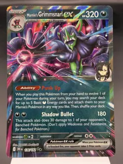 Marnie’s Grimmsnarl ex 136/182 - Ultra Rare - Destined Rivals Pokemon Card NM - Image 1