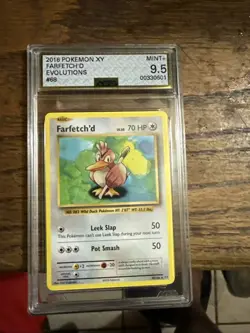 Pokemon TCG 2016 XY-Evolutions Rare Card Farfetch'd (68/108) MP AGS 9.5 - Image 1