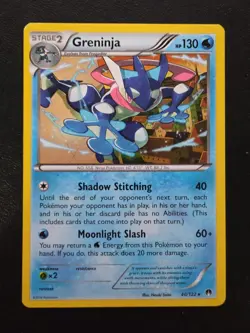 Pokemon TCG Greninja Breakpoint 40/122 Regular Rare Card LP - Image 1