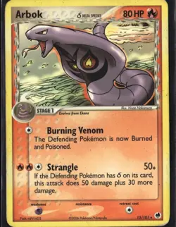 Arbok Delta Species Rare Dragon Frontiers 13/101 Fire Pokemon Card - Image 1