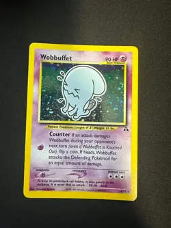 Wobbuffet 16/75 Neo Discovery Rare Pokemon Card Vintage 2001 NM - Image 1