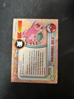 Nidoran #32 Non Holo Blue Logo Topps Pokemon TV Animation Edition - Image 2