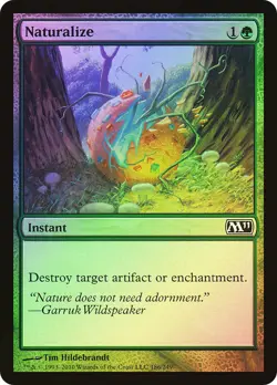 MTG FOIL Naturalize - Magic 2011 #186 - Image 1