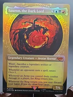 Sauron, the Dark Lord (Showcase) Lord Of The Rings MTG Foil Near Mint - Image 1