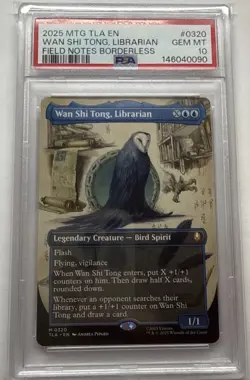 MTG WAN SHI TONG, LIBRARIAN Field Notes Extended Art TLA Avatar PSA 10 - Image 1