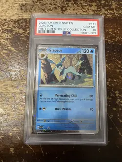 Pokemon Glaceon Prismatic Evolutions Tech Sticker Coll. Promo SVP EN 171 PSA 10 - Image 1