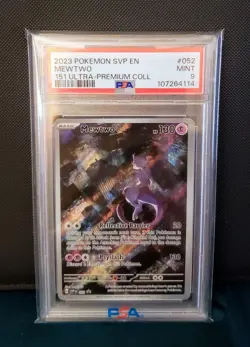 Pokemon TCG Mewtwo 052 Scarlet & Violet Promo PSA 9 Mint - Image 1