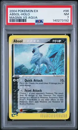 PSA 7 Absol Holo Pokemon TCG Card Team Magma vs Team Aqua #96/95 Clean - Image 1