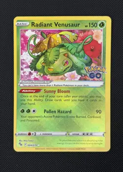 ✨Radiant Venusaur 004/078 [Pokemon Go!] Holo Radiant Rare - NM✨ - Image 1