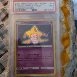 2017 POKEMON SHINING JIRACHI HOLO #42 SUN & MOON SHINING LEGENDS PSA 9 - Image 1