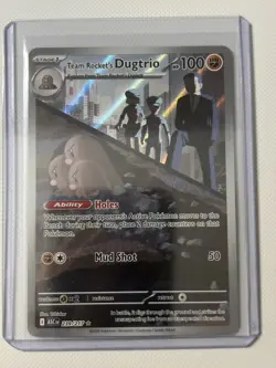 Team Rocket’s Dugtrio 239/217 Illustration Rare Pokemon Card NM - Image 1