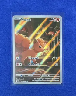 Vulpix 138/132 Me01: Mega Evolution Illustration Rare Near Mint Holo Pokemon TCG - Image 1