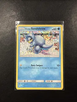 2019 Pokemon 4/12 Alolan Sandshrew Holo McDonald’s Promo - Image 1