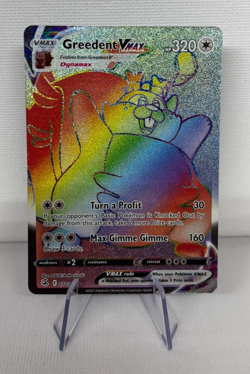 Pokemon Greedent VMAX 272/264 Secret Rainbow Fusion Strike NM/M - Image 1