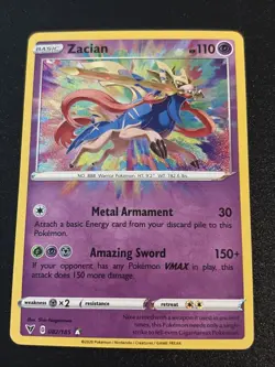 Pokemon TCG Zacian 82/185 Vivid Voltage Amazing Rare Holo - M/NM - Image 1