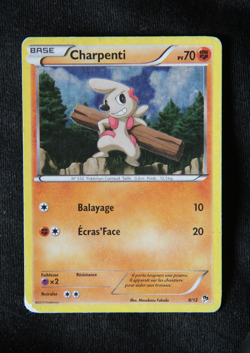 Pokemon "Charpenti /Timburr" 8/12 *Holo* McDonald's 2013 - French - Played - Image 1