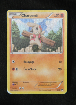 Pokemon "Charpenti /Timburr" 8/12 *Holo* McDonald's 2013 - French - Played - Image 3