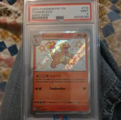 PSA 9 Charmeleon Shiny Rare #110 2024 Pokemon Paf En-Paldean Fates - Image 1