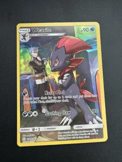 POKEMON TCG WEAVILE 238/236 S&M COSMIC ECLIPSE SECRET RARE!! - Image 1