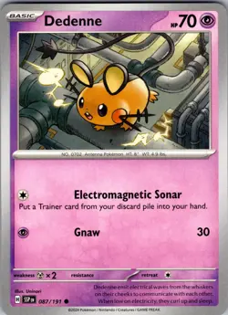Dedenne Surging Sparks 087/191 Common Pokemon Near Mint - Image 1