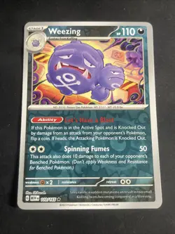 Weezing 110/165 Rare 151 Pokemon Reverse Holo Near Mint - Image 1