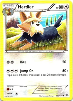 Herdier 109/146 Uncommon XY Pokemon Near Mint - Image 1