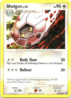 Shelgon 50/100 Uncommon Stormfront Pokemon Lightly Played - Image 1