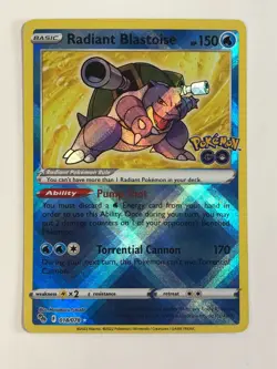 Pokemon TCG Pokemon GO Radiant Blastoise 018/078 Near Mint - Image 1