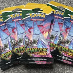 Pokemon TCG Evolving Skies Sleeved Booster Packs X 6 NEW & SEALED ENGLISH - Image 2