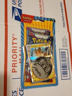 Pokemon TCG Scarlet & Violet 2 booster pack blister Pawmot + Coin - Image 1