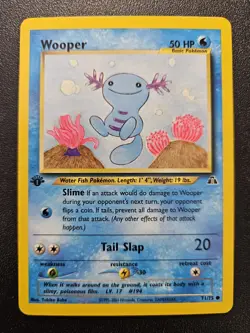 Pokemon 1st Edition Neo Discovery Wooper 71/75 NEAR MINT - Image 1