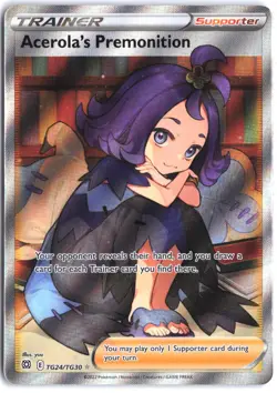 Acerola's Premonition TG24/TG30 Brilliant Stars Trainer Gallery Pokemon NM - Image 1