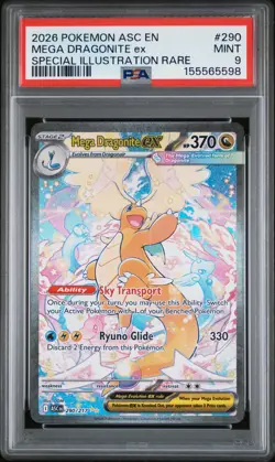 2026 POKEMON ASC EN-ASCENDED HEROES #290 MEGA DRAGONITE EX PSA 9 - Image 1