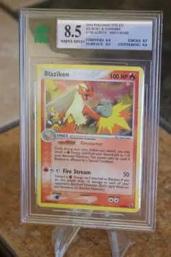 Pokemon Blaziken Graded 8.5 - EX Ruby & Sapphire #3 Holo Rare - Image 1