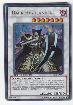 YU-GI-OH Dark Highlander PROMO YF01-EN001 englisch Finsterer Highlander - Image 1